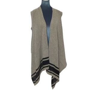 Banana Republic Wool Blend Open Front Flowy Sleeveless Vest Wrap